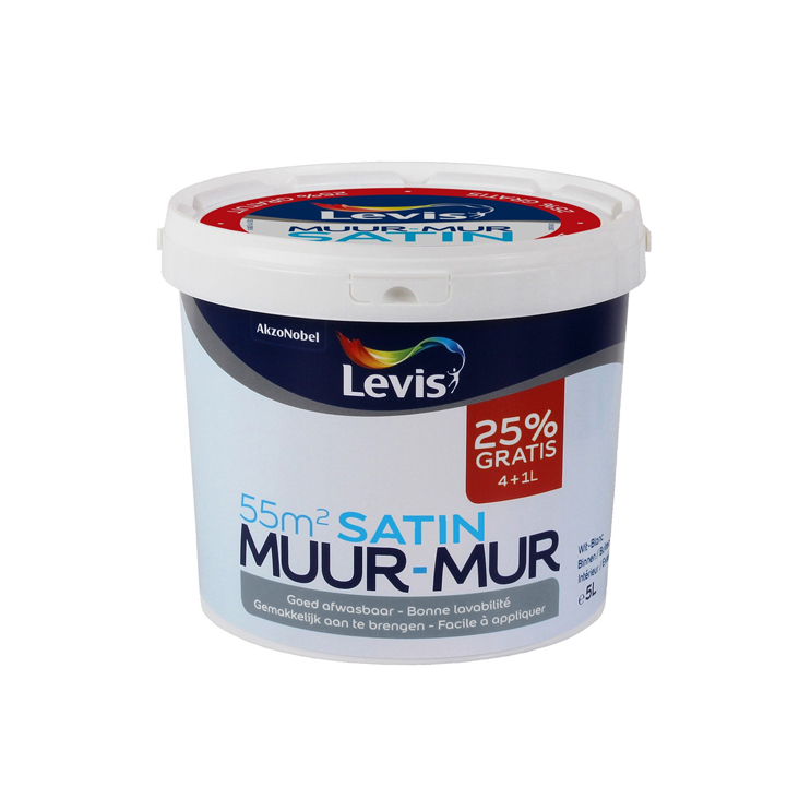 Peinture mur et plafond blanc satin 4L+25% GRATUIT