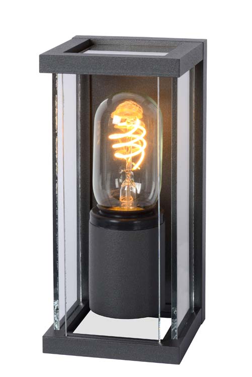 Lucide CLAIRE MINI - Wandlamp Buiten - E27 - IP54 - Antraciet