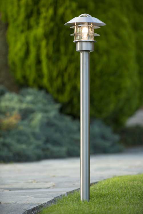 Lucide ZICO - Lantaarnpaal Buiten - Ø 21,8 cm - E27 - IP44 - Mat chroom