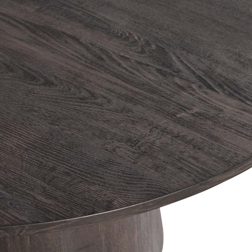 Table Luna en MDF ronde brune Ø120cm