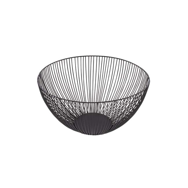 Mand wire zwart metaal D25 cm