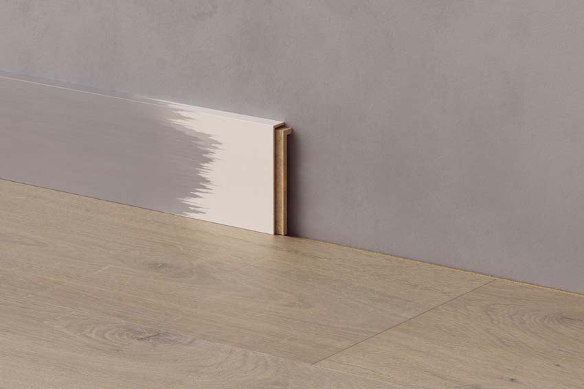 Grande plinthe à peindre Quick-Step MDF blanc 240x10x1,4cm