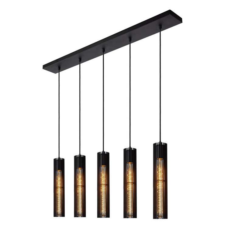 Lucide LIONEL - Suspension - 5xE27 - Noir