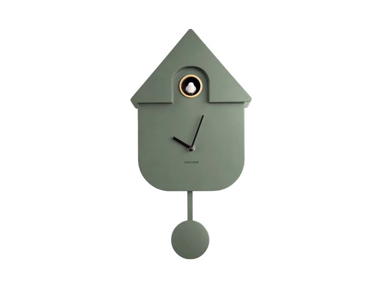 Horloge murale moderne coucou vert 41x8x21.5 cm