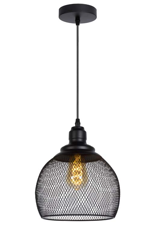 Suspension - noir - Ø22cm - dimmable - E27 - 60W