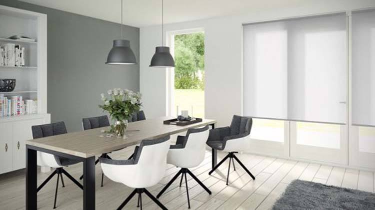 Store enrouleur textile translucide 60x190 cm blanc