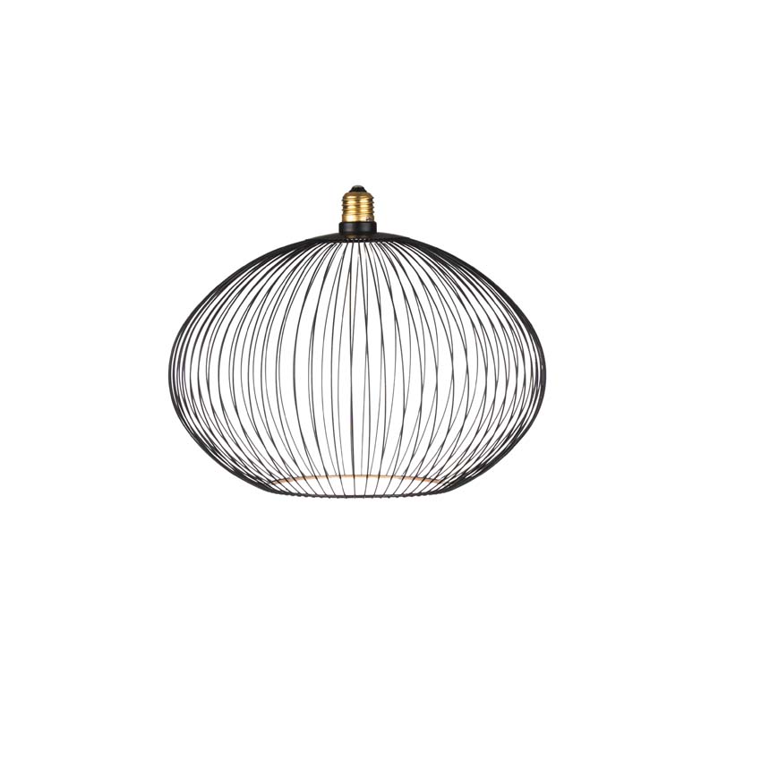 Lampe LED floating Filo - E27 - noir - 30cm - dimmable - 6W - 330lm - 2200K - ovale