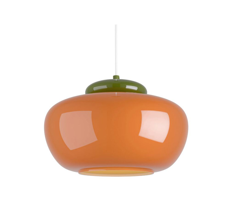Suspension - orange/vert - Ø30x110cm - dimmable - E27 - 1x40W