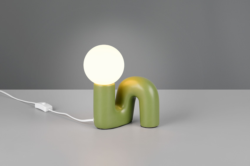Tafellamp - groen - H21,5cm - G9 - 1x5W - excl. lichtbron