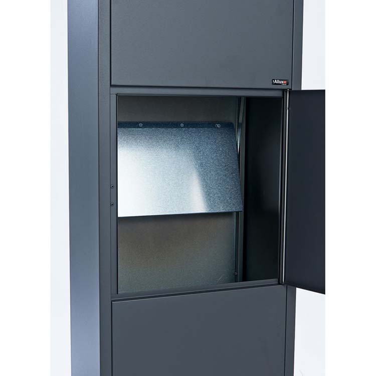 Boîte à colis Alison anthracite avec ouverture à l'avant