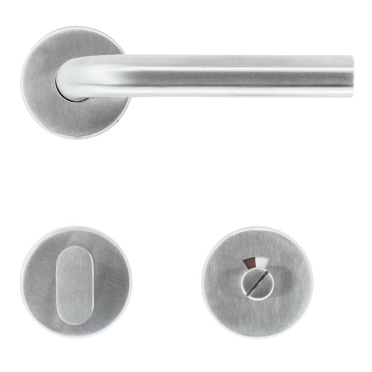 Deurkruk pro perugia lucera 19mm inox met WC-slot