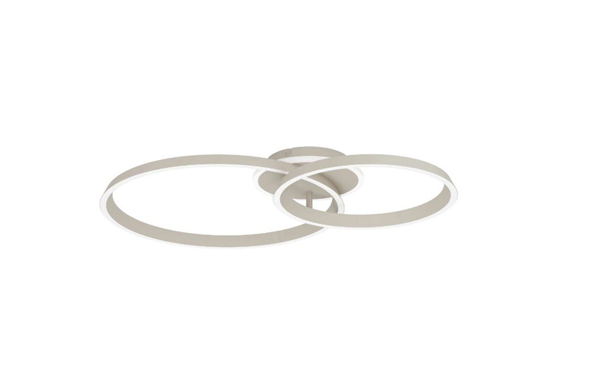 Plafonnier - sable/blanc - 67x48x10cm - dimmable - LED - 1x30W - 2700/4000/6500K - 3600lm