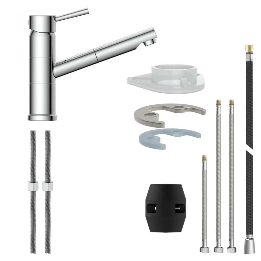 Robinet de cuisine Unai chrome