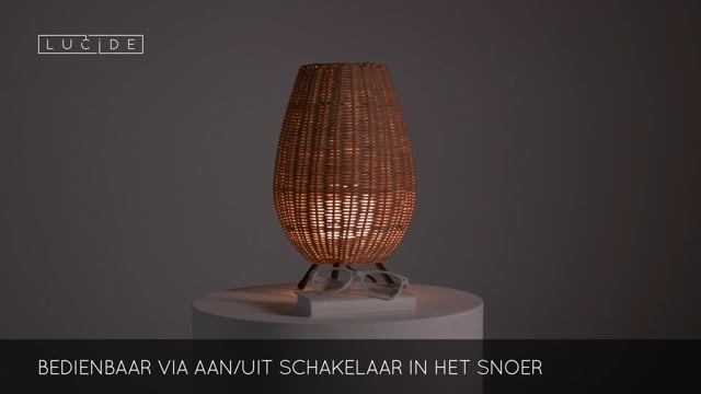 Lampe de table - Ø 22 cm - 1xG9 - Bois clair Lampe de table - Ø 22 cm - 1xG9 - Bois clair