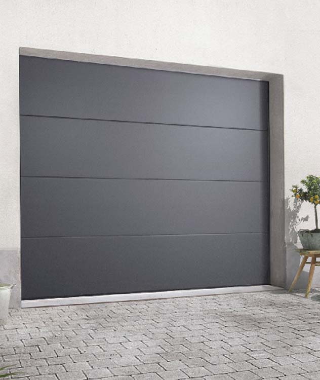 Porte sectionnelle Dora anthracite avec moteur et ressort de traction L2375xH2125mm