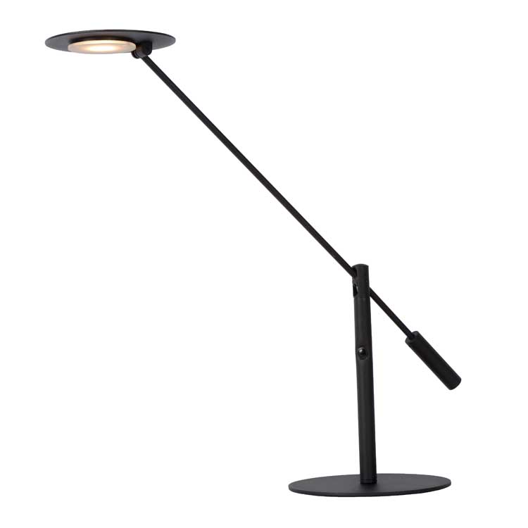 Lucide ANSELMO - Bureaulamp - Ø 25 cm - LED Dimb. - 1x9W 3000K - Zwart