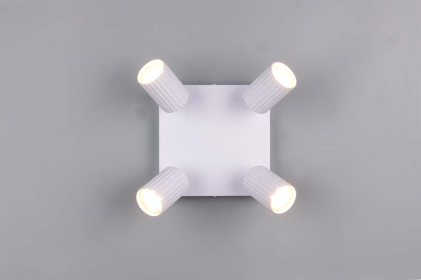 Spot en saillie - Blanc - 20x20x14cm - Dimmable - GU10 - 4x10W