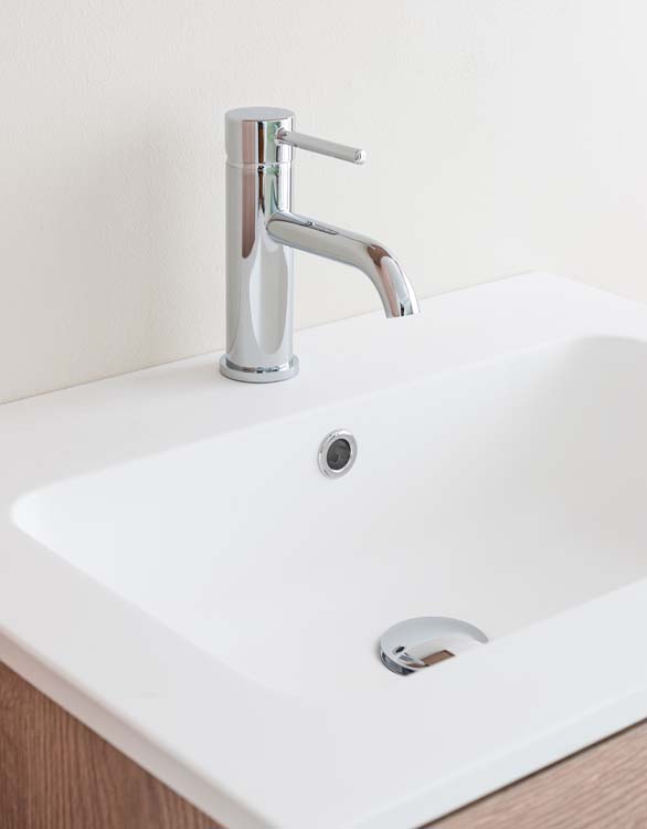 Meuble de salle de bain Chêne Bison 600 mm lavabo mat