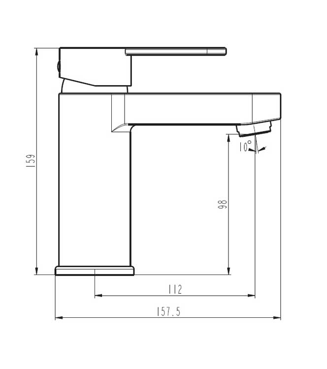 Robinet de lavabo Egon noir mat