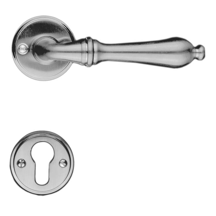 Deurkruk amalfi inox look cilinderrozet