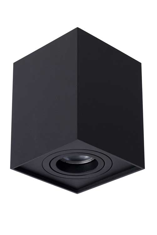 Lucide TUBE - Plafondspot vierkant - GU10 - Zwart