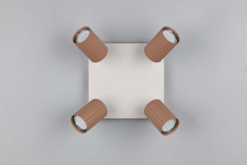 Spot en saillie - Café - 20x20x14cm - Dimmable - GU10 - 4x10W