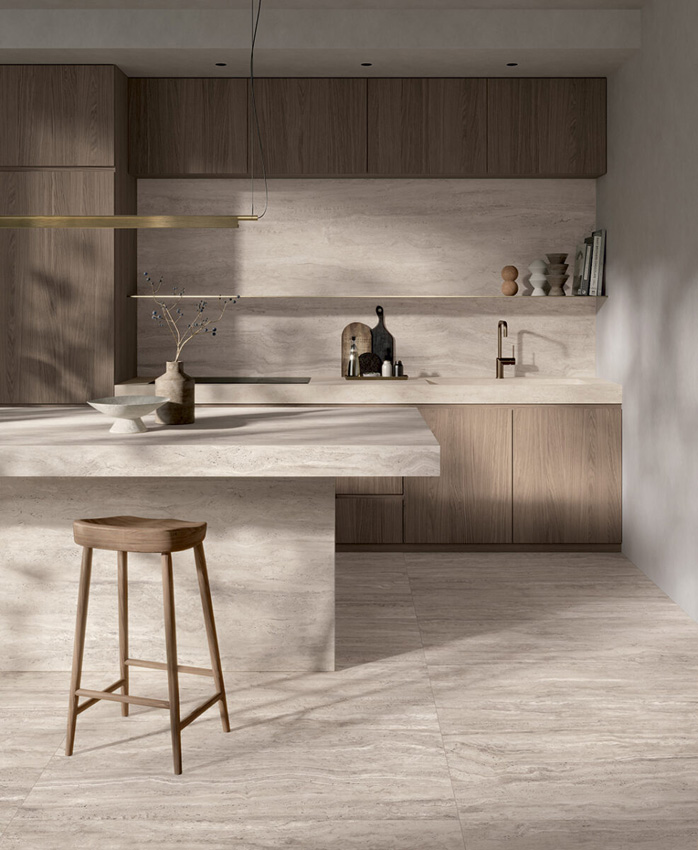 Carrelage de sol et mural Royal Travertino beige 60x120cm