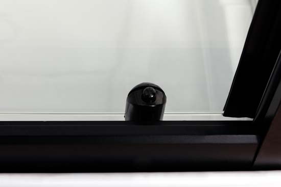 Douchecabine Penny thermostatisch links zwart/wit schuifdeur 115x85x218,5cm