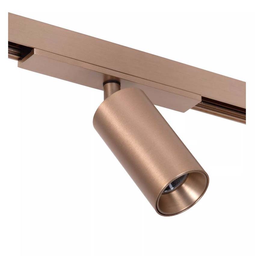 Lucide Premium Linial Bix Railspot - 1-fase Railsysteem / Smart Railverlichting - 48V - 1xLED Dimbaar - Champagne