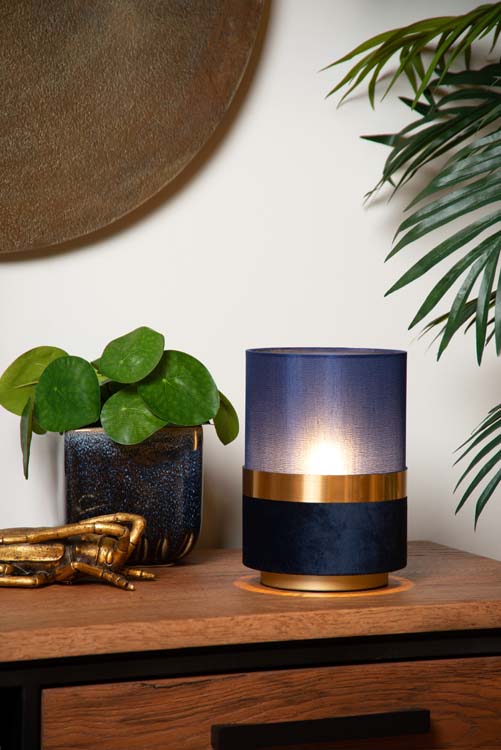 Tafellamp - blauw - Ø15cm - E14 - 40W