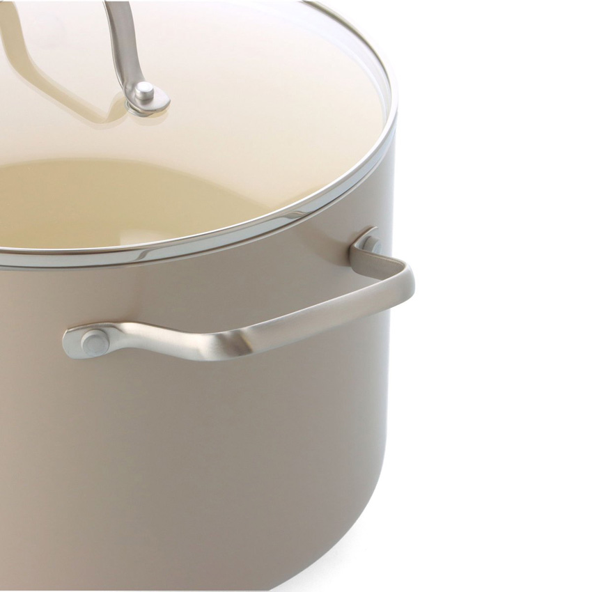 Casserole avec couvercle crème Ø24cm avec revêtement antiadhésif sans PFAS
