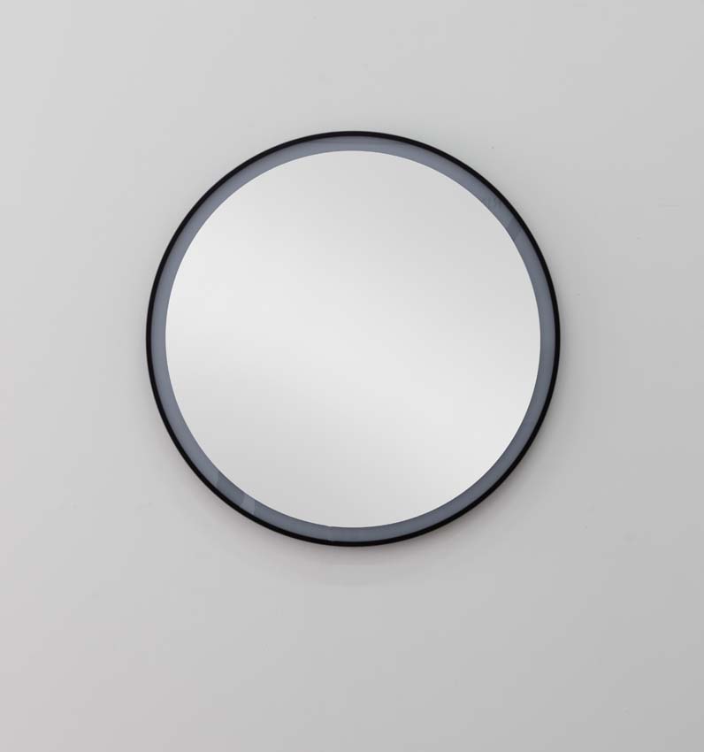 Spiegel Fergie rond LED + anti-condens zwart Ø80cm