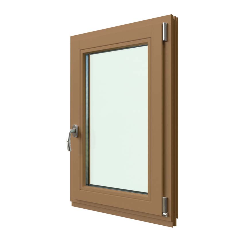 Houten draaikiepraam 1-vleugel Vardelux meranti 68mm naturel 1000x1400mm rechts