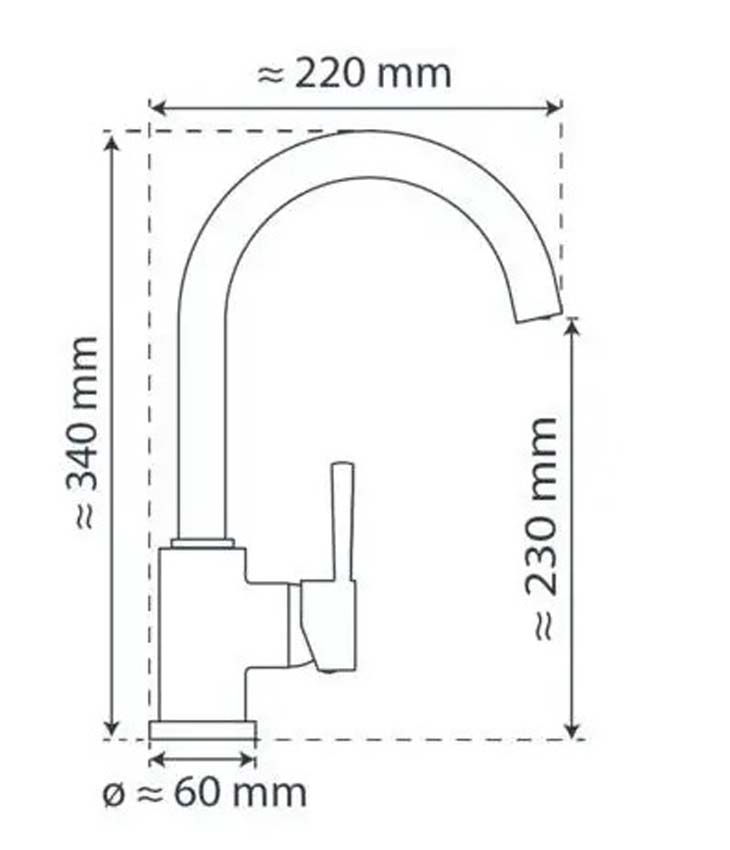 Keukenkraan Unai chroom