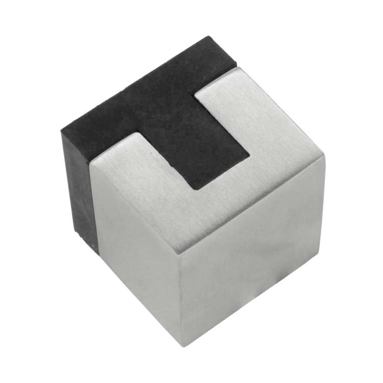 Vloerdeurstop vierkant inox plus