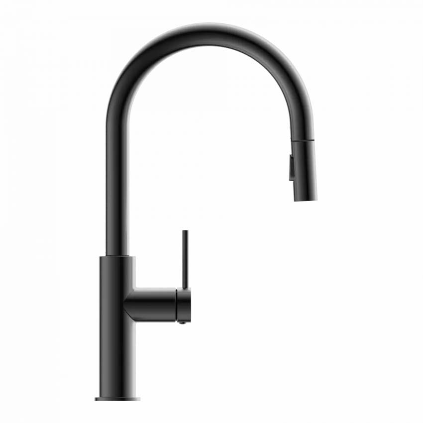 Robinet de cuisine Wasserwerk WK 13 Sphere graphite mat avec bec extractible