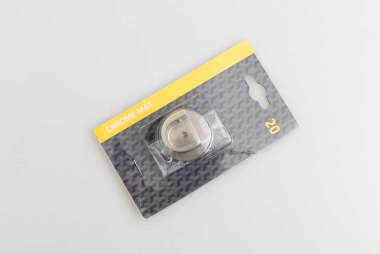 Eindkap tussen 2 wanden chroom-mat 20mm