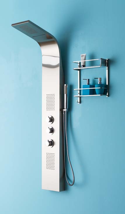 Douchezuil Kiki inox met watervalfunctie
