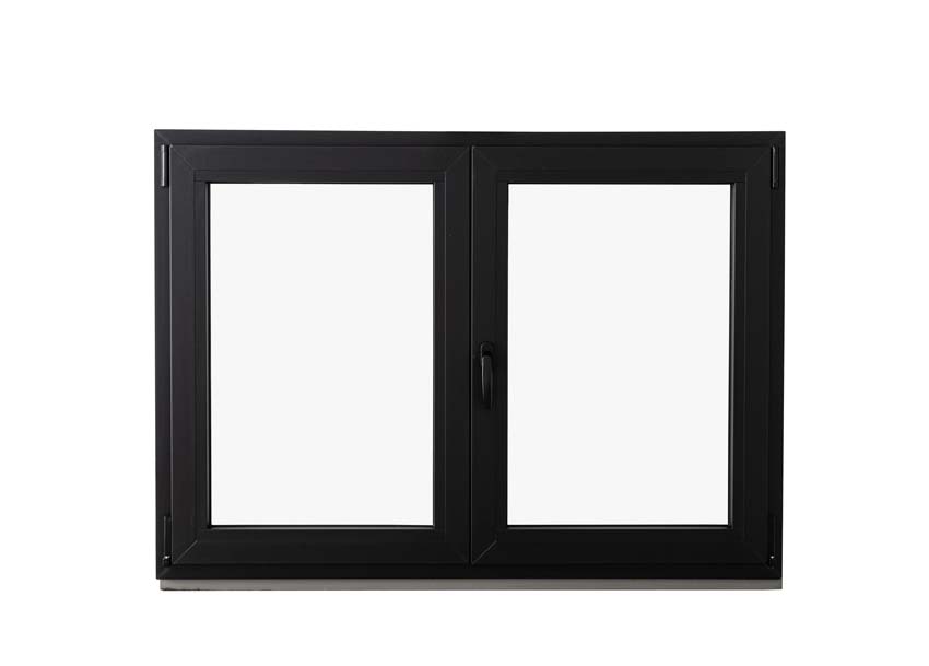 2-VAN oscillo-battant pvc Deceuninck Elegant noir/noir B1400xH1000 mm