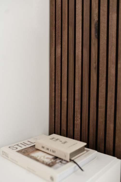 Decoratief wandpaneel Line Up 20x300x2770 zwart-walnoot