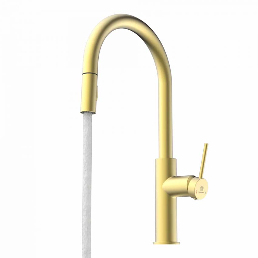 Robinet de cuisine Wasserwerk WK 13 Sphere or mat avec bec extractible