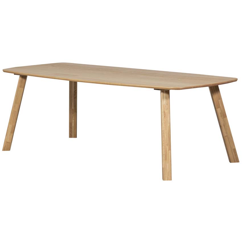 Table Taylor en chêne rectangulaire couleur bois 220x100cm