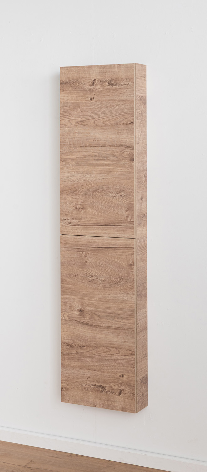 Kolomkast Raf houtlook honingeik hangend 170x41,6x14,6cm