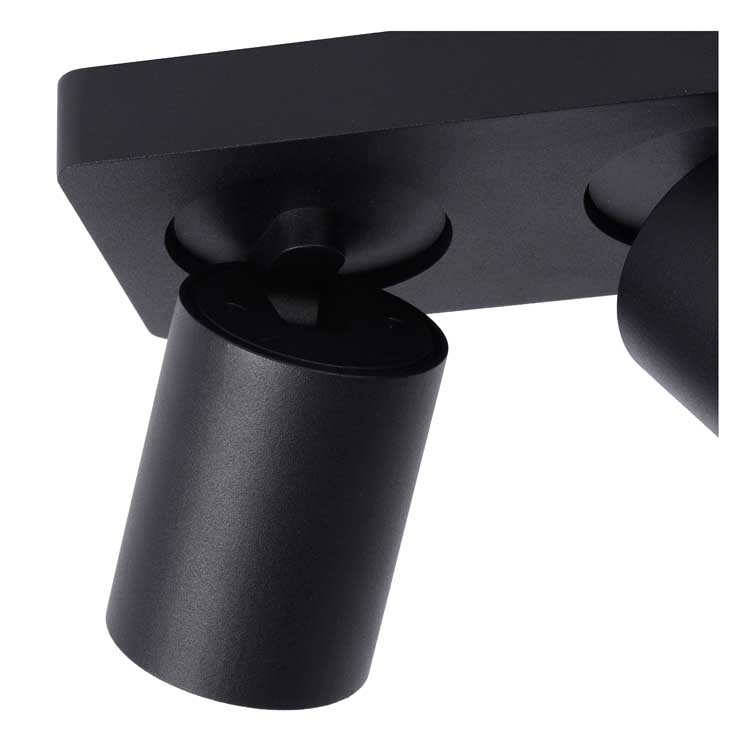Lucide NIGEL - Spot plafond - LED Dim. - 2xGU10/5W - Noir