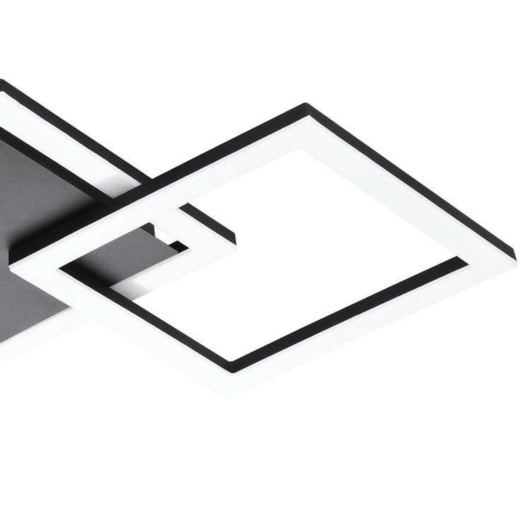 Plafonnier - noir - 65x31x6cm - dimmable - LED - 3x10W - 2700-6500K + RGB