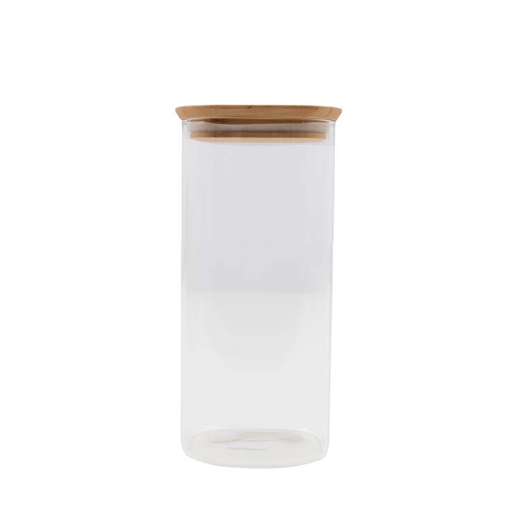 Voorraadpot glas Point-Virgule bamboe deksel 1,4 l