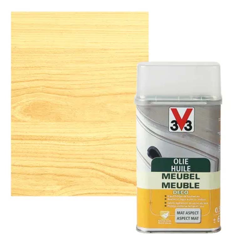 V33 huile pour meuble transparente mate 0,5l