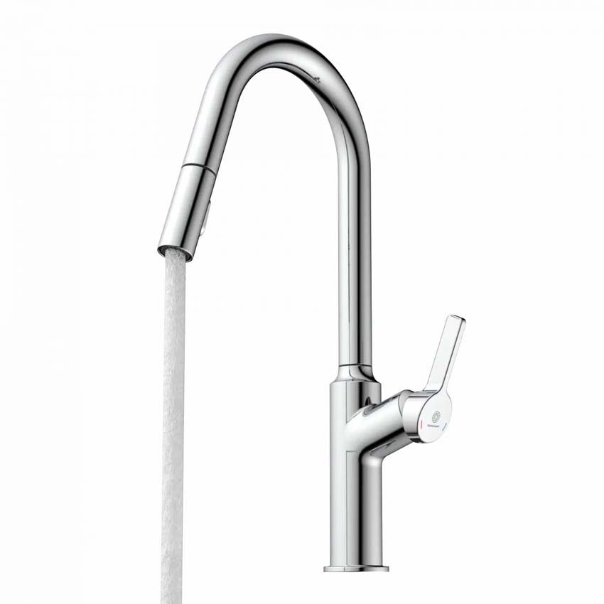 Robinet de cuisine Wasserwerk WK 12 chrome avec bec extractible