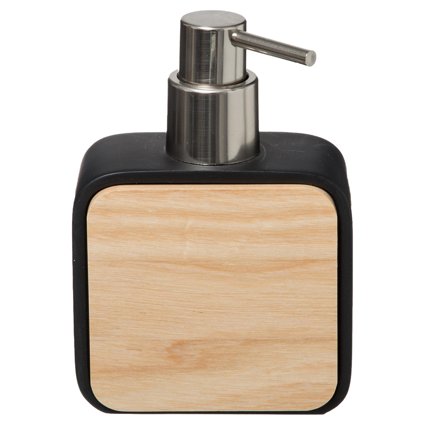 Zeepdispenser Origi polyresin zwart 9,9x5,1x14,8cm