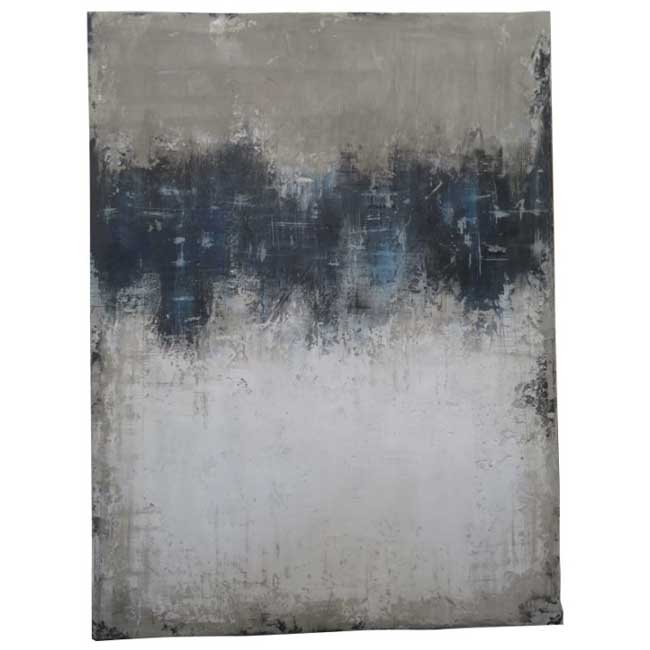 Schilderij zwart grijs beige 90x120 cm